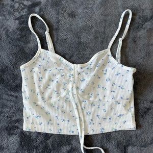 White tank top with little flowers